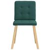vidaXL Chaises &agrave; manger lot de 6 vert fonc&eacute; tissu