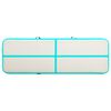 vidaXL Tapis gonflable de gymnastique avec pompe 400x100x20cm PVC Vert