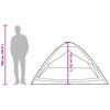 vidaXL Tente de camping &agrave; d&ocirc;me 4 personnes vert imperm&eacute;able