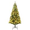 vidaXL Sapin de No&euml;l pr&eacute;-&eacute;clair&eacute; et pommes de pin vert 225cm PVC et PE
