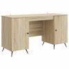 vidaXL Bureau Ch&ecirc;ne Sonoma 142,5 x 50 x 75 cm Bois d'ing&eacute;nierie