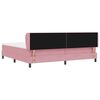 vidaXL Lit &agrave; ressorts avec matelas Rose 200 x 200 cm Velours
