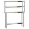 vidaXL Table de travail de cuisine avec &eacute;tag&egrave;re 110x30x150 cm inox