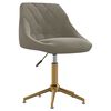 vidaXL Chaises pivotantes &agrave; manger lot de 2 gris clair velours