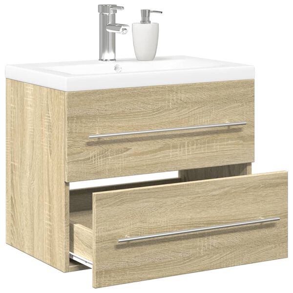 vidaXL Ensemble de meubles de salle de bain 2 pcs chêne sonoma