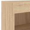vidaXL Ensemble de meubles TV muraux 7pcs et lumi&egrave;res LED ch&ecirc;ne sonoma