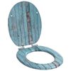 vidaXL Si&egrave;ge de toilette 2 pcs Bleu 43,8 x 37,8 cm Panneau MDF