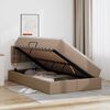 vidaXL Lit avec rangement et matelas Cappuccino 120 x 190 cm