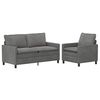vidaXL Ensemble de Canap&eacute;s 2 pcs Gris fonc&eacute; Velours