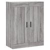 vidaXL Buffet haut Sonoma gris 69,5x34x180 cm Bois d'ing&eacute;nierie