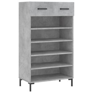 vidaXL Armoire &agrave; chaussures gris b&eacute;ton 60x35x105 cm bois d'ing&eacute;nierie