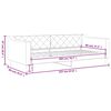 vidaXL Lit de repos sans matelas gris clair 80x200 cm tissu