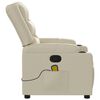 vidaXL Fauteuil de massage inclinable cr&egrave;me similicuir