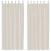 vidaXL Rideaux en voile avec passants 2 pcs crème