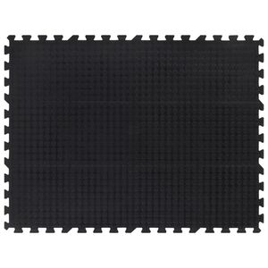 vidaXL Carreau de sol en caoutchouc noir 12 mm 90x120 cm