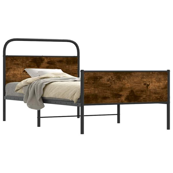 vidaXL Cadre de lit sans matelas 100x190 cm chêne sonoma