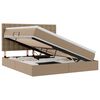 vidaXL Lit avec rangement et LED Cappuccino 180 x 200 cm Simili cuir