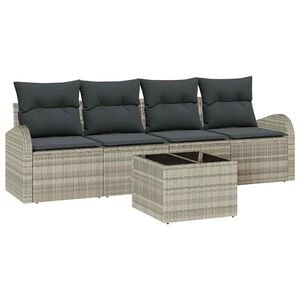 vidaXL Ensemble de canap&eacute; de jardin Gris clair 55 x 55 x 37 cm
