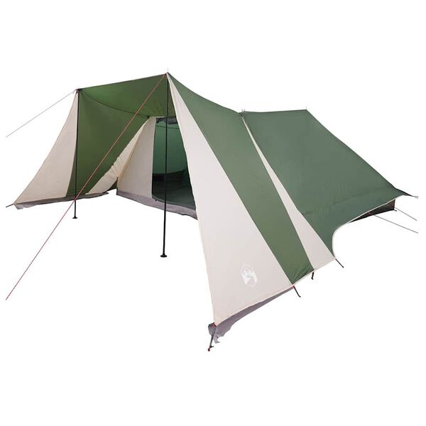 vidaXL Tente familiale avec toit Vert et beige 660 x 456 x 200 cm