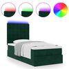 vidaXL Cadre de lit ottoman avec matelas vert fonc&eacute; 80x200 cm velours