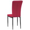 vidaXL Chaises &agrave; manger lot de 4 Rouge bordeaux Velours