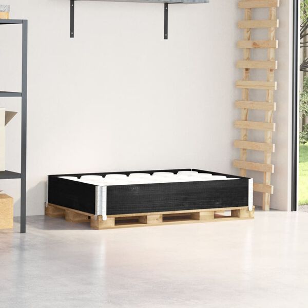 vidaXL Collier de palette noir 120x80 cm bois de pin solide