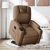 vidaXL Fauteuil inclinable &eacute;lectrique marron tissu