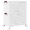 vidaXL Bo&icirc;te de rangement empilable avec roues &agrave; 2 niveaux 28 L