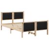 vidaXL Cadre de lit avec t&ecirc;te de lit Noir 120 x 190 cm tissu