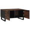 vidaXL Table basse Marron et Noir 80 x 50 x 40 cm Bois d'acacia massif