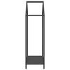 vidaXL Portant de bois chauffage noir 40x25x90 cm