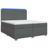 vidaXL Lit boxspring avec matelas Gris fonc&eacute; 200 x 200 cm Tissu