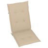 vidaXL Chaises de jardin lot de 4 avec coussins beige Bois teck solide