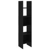 vidaXL Ensemble de biblioth&egrave;que 4 pcs Noir Bois d'ing&eacute;nierie