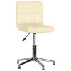 vidaXL Chaises pivotantes &agrave; manger lot de 4 cr&egrave;me similicuir