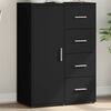 vidaXL Buffet noir 60x31x84 cm bois d'ing&eacute;nierie