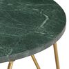vidaXL Table basse Vert 65x65x42 cm Pierre véritable et texture marbre