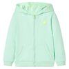 Sweat-shirt &agrave; capuche et fermeture &eacute;clair pour enfants vert vif 116