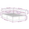 vidaXL Lit bibliothèque sans matelas blanc 140x190 cm bois pin massif
