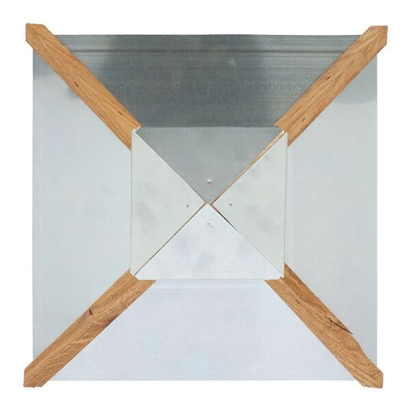 Esschert Design Mangeoire &agrave; oiseaux avec silo et toit carr&eacute; Acier