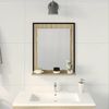 vidaXL Miroir de salle de bain avec &eacute;tag&egrave;re Noir 50 x 12 x 60 cm