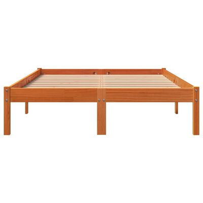 vidaXL Cadre de lit sans matelas cire marron 120x200cm bois pin massif