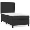 vidaXL Sommier &agrave; lattes de lit avec matelas Noir 90x190 cm Similicuir