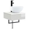 vidaXL Basin de lavage mural Blanc brillant 40 x 41 x 40,5 cm