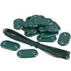 Nature Kit de fixation pour cl&ocirc;ture de jardin 27 pcs Vert