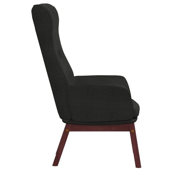 vidaXL Chaise de relaxation Noir Tissu