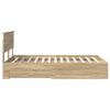 vidaXL Cadre de lit Ch&ecirc;ne Sonoma 135 x 190 cm Bois d'ing&eacute;nierie