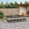 vidaXL Ensemble &agrave; manger de jardin et coussins 17 pcs gris clair rotin