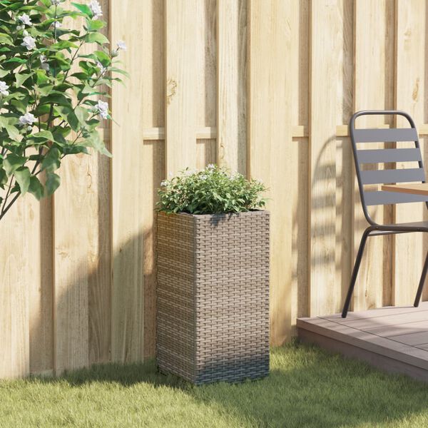 vidaXL Jardini&egrave;re Gris 30x30x60 cm r&eacute;sine tress&eacute;e