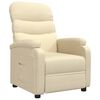 vidaXL Fauteuil inclinable Cr&egrave;me Tissu